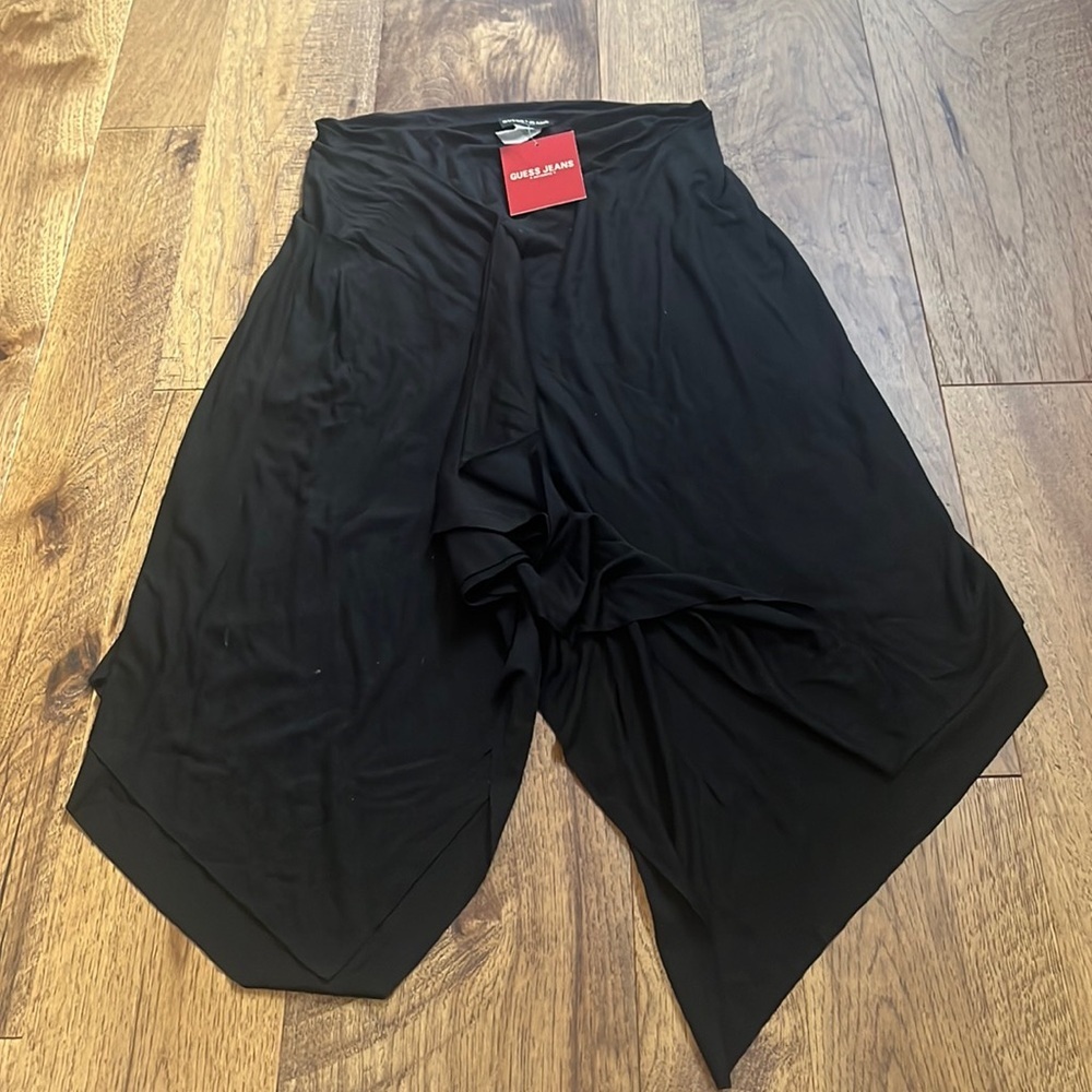 NWT Guess Jeans Woman’s Black High Low Skirt Size L
